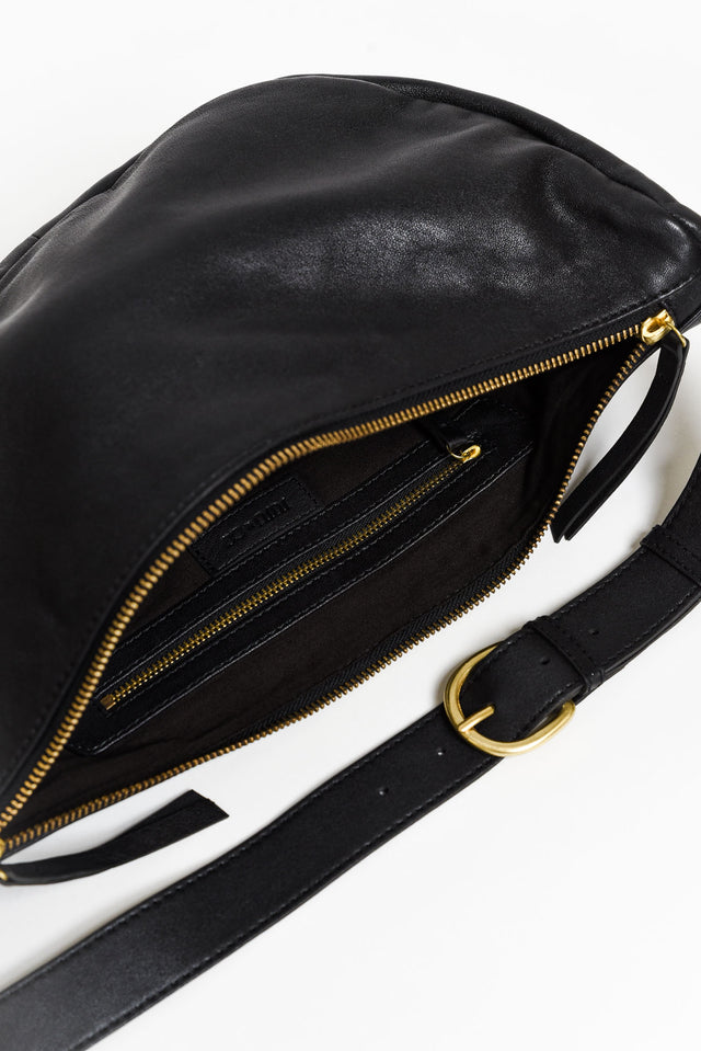 Shasta Black Leather Sling Bag image 3
