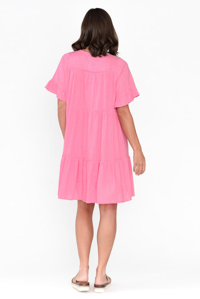 Shawney Pink Linen Cotton Dress