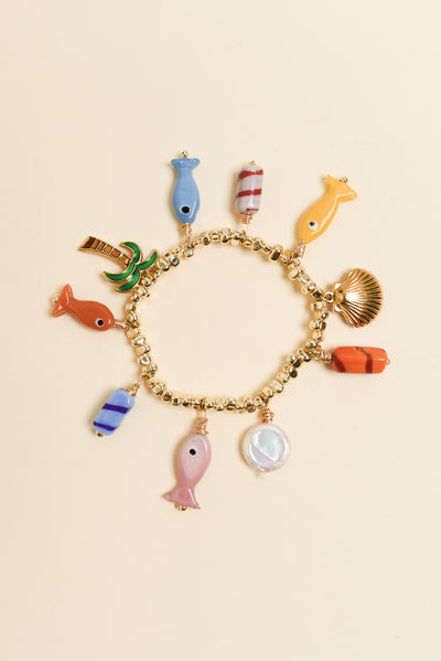 Sian Multi Fish Charm Bracelet