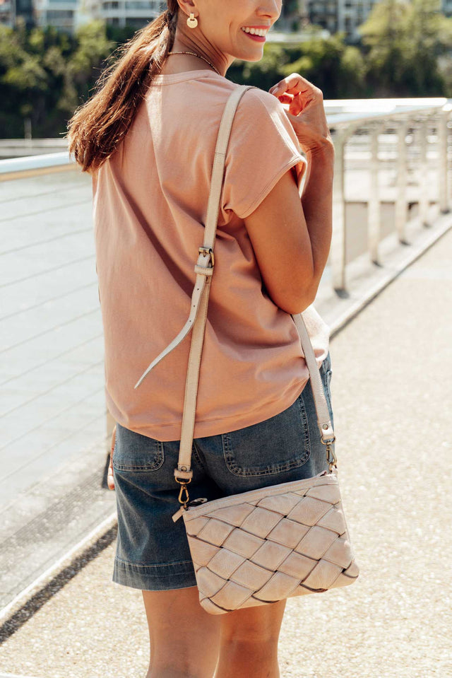 Sicily Sand Woven Crossbody Bag image 1