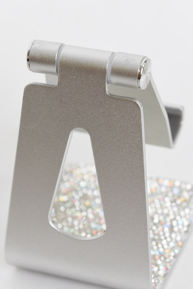 Silver Diamante Tablet Holder