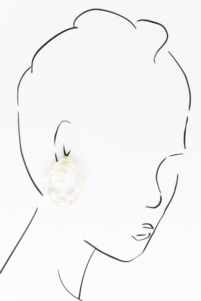 Sokka Ivory Spot Earrings