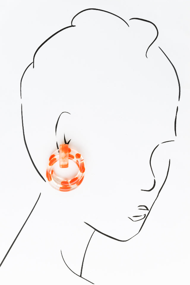Sokka Orange Spot Earrings