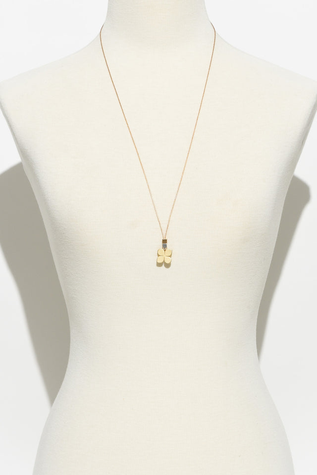 Solana Gold Clover Pendant Necklace image 2