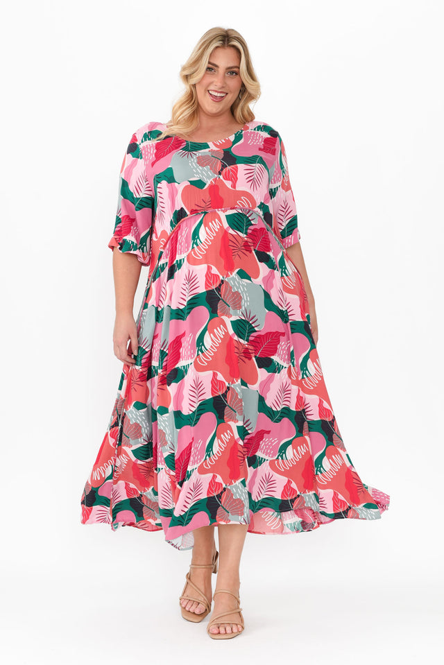 Solaris Pink Garden Crescent Dress