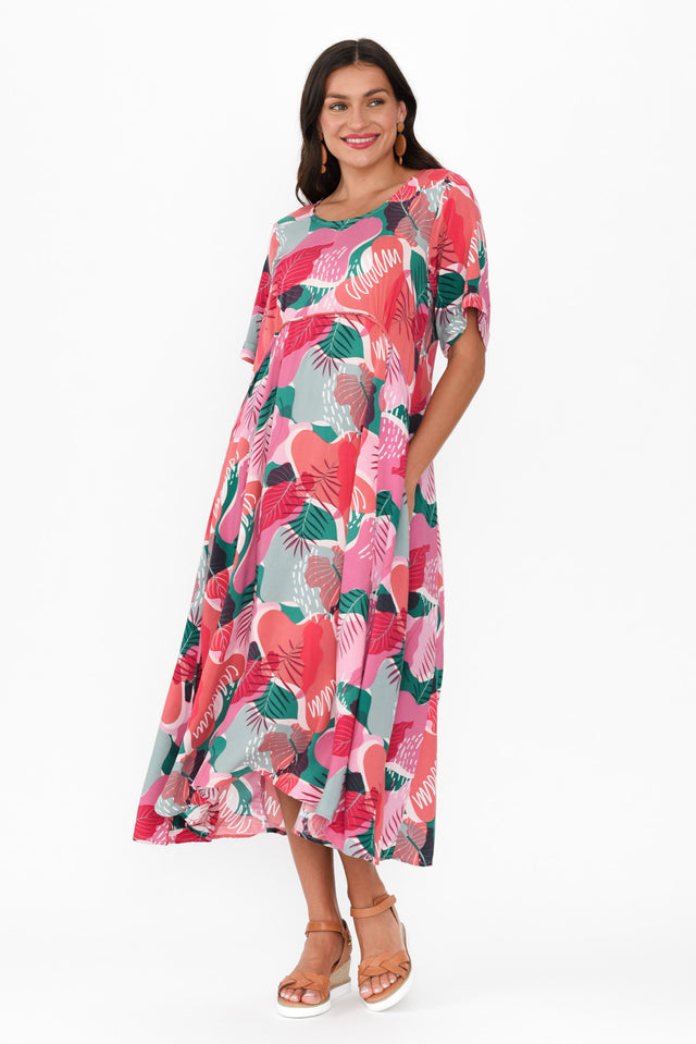 Solaris Pink Garden Crescent Dress