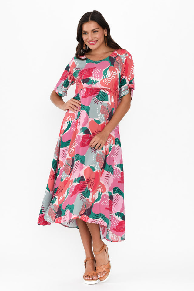 Solaris Pink Garden Crescent Dress