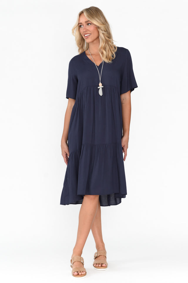 Sonnet Navy Tiered Dress image 2