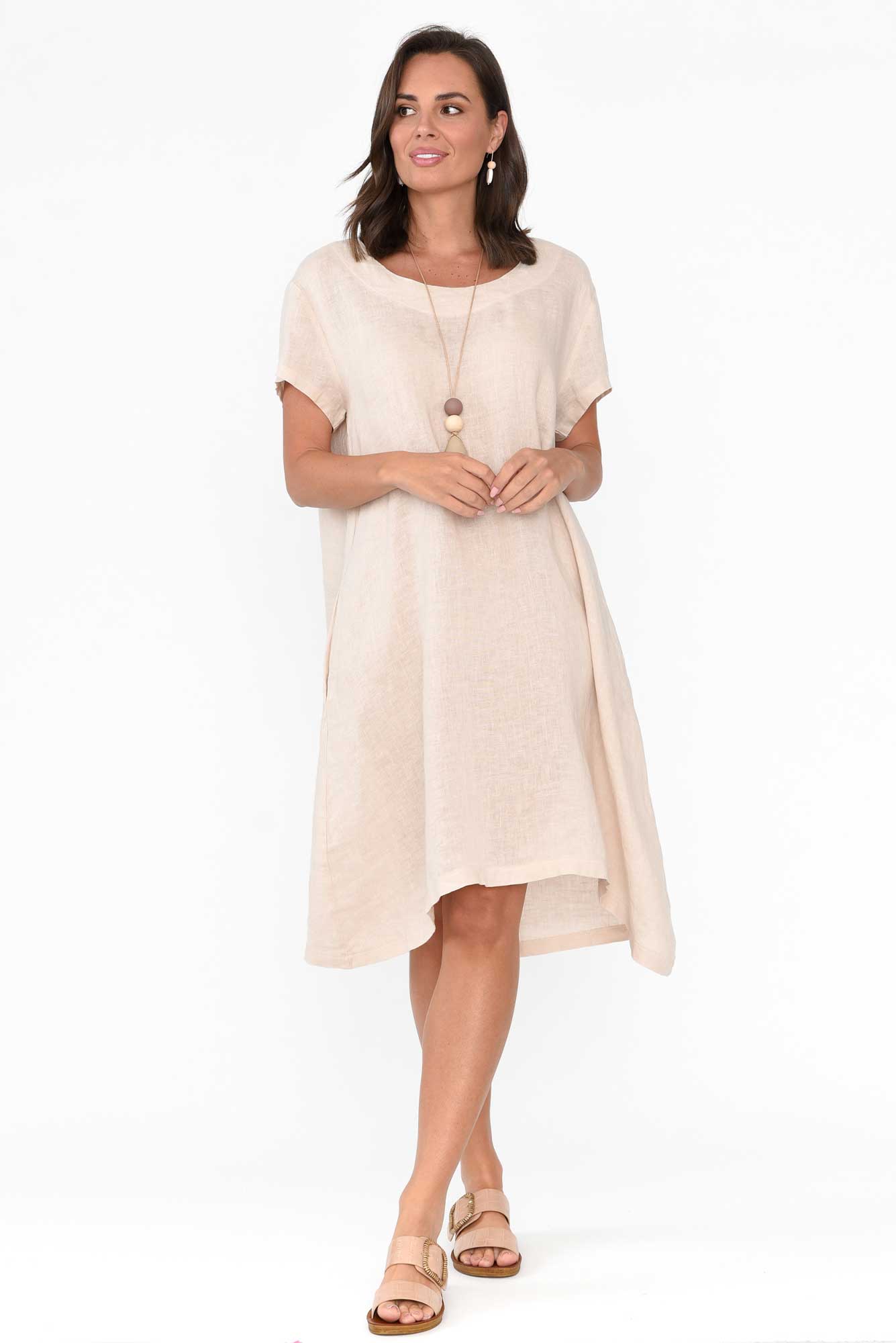 Beige hot sale swing dress