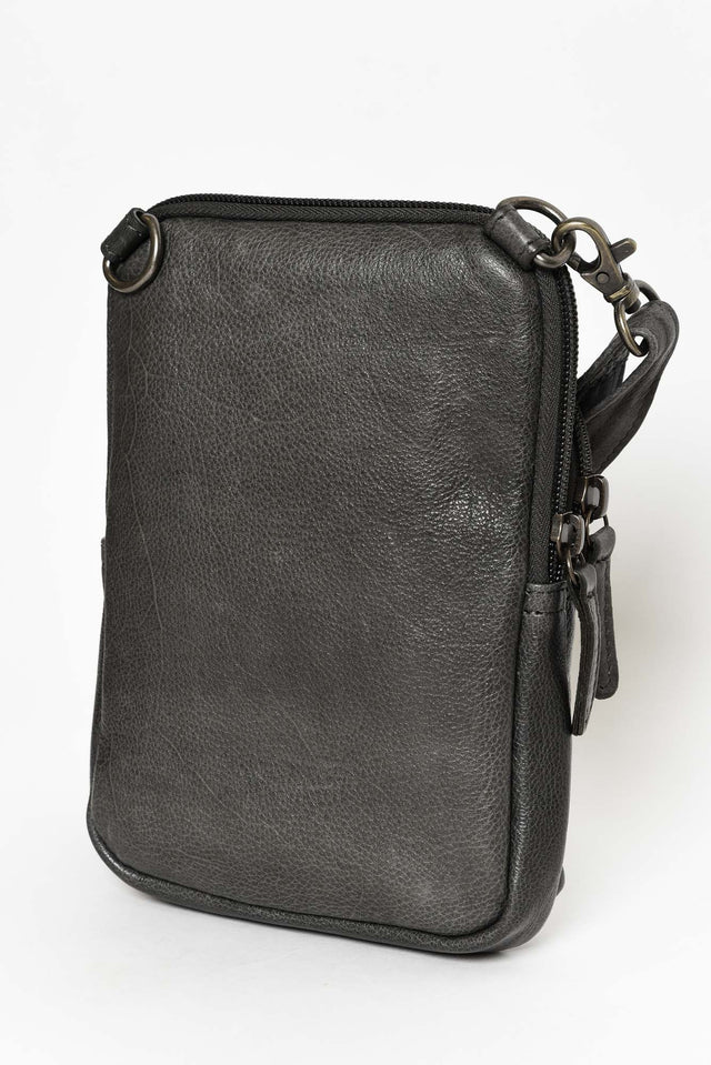 Sophie Charcoal Leather Crossbody Bag