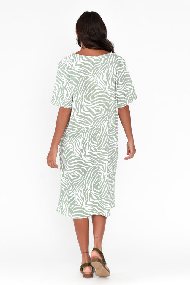 Sorrel Sage Zebra Cotton Dress