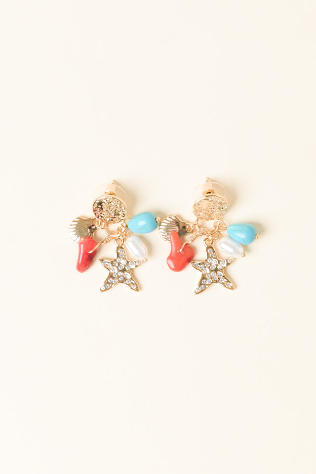 Sosa Gold Sea Charm Earrings image 1