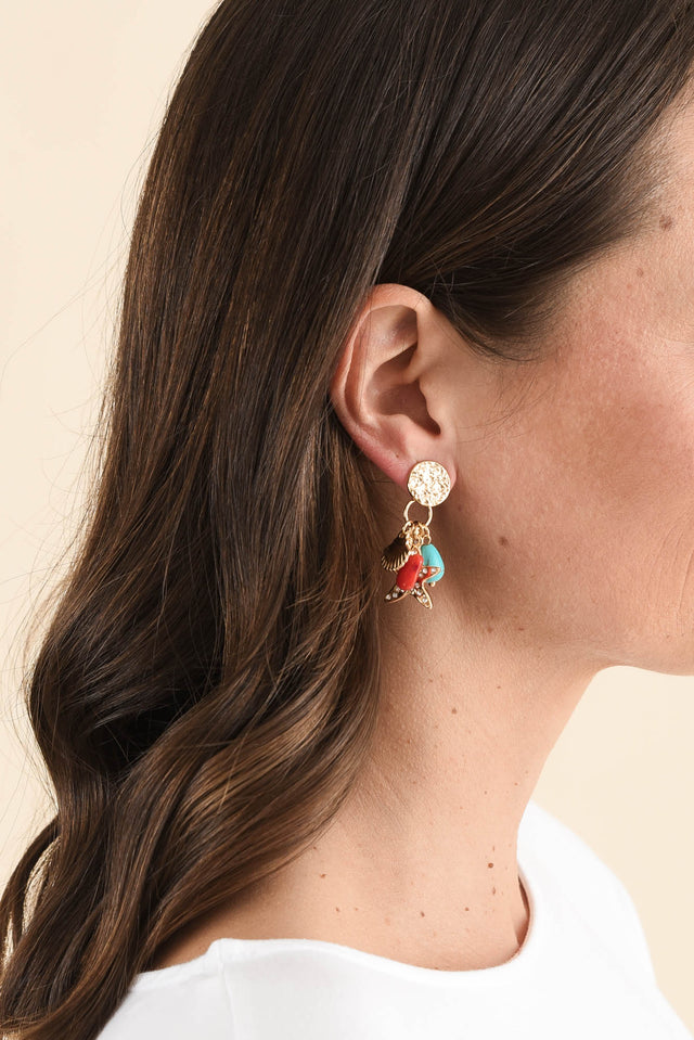 Sosa Gold Sea Charm Earrings