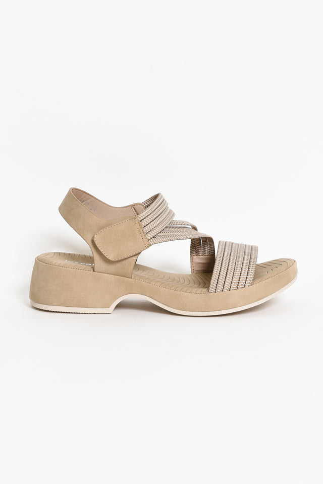 Spiros Taupe Crossover Sandal