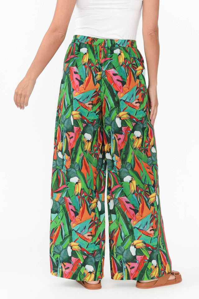 Stephie Green Jungle Cotton Tie Pants image 5