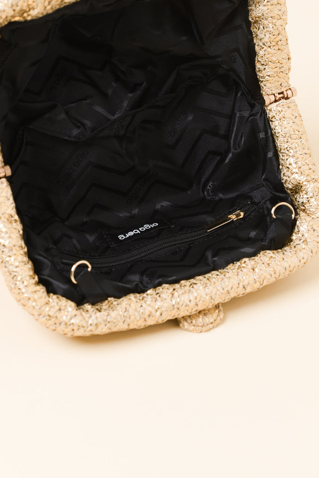 Stevie Gold Pleated Woven Clutch image 3