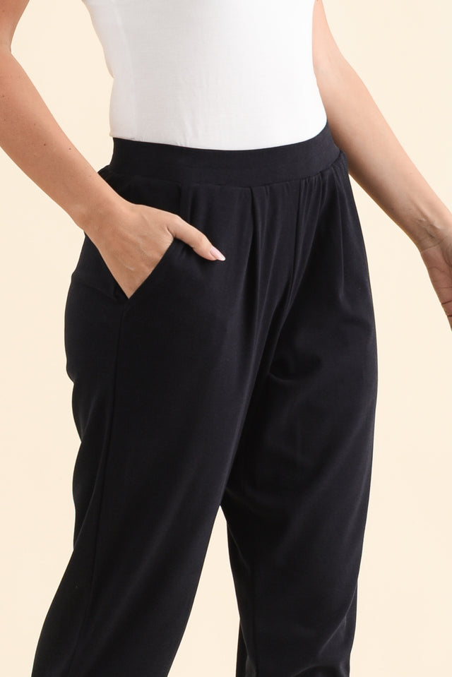SuedeLuxe Navy Pocket Pants,Brunette model,alt text|model:MJ image 6