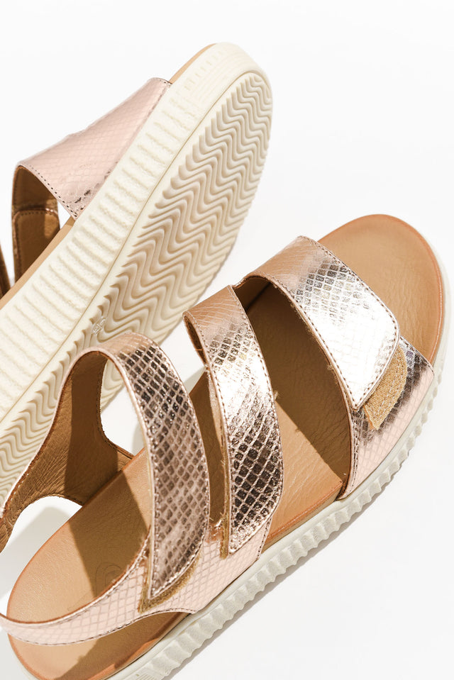 Swam Gold Leather Platform Sandal image 4