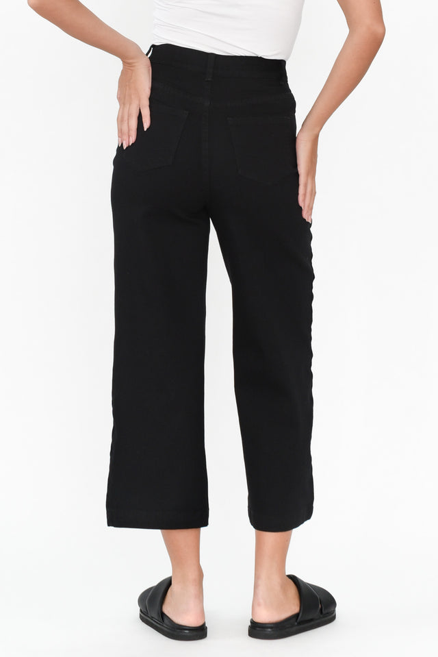 Tabitha Black Denim Crop Jeans image 4