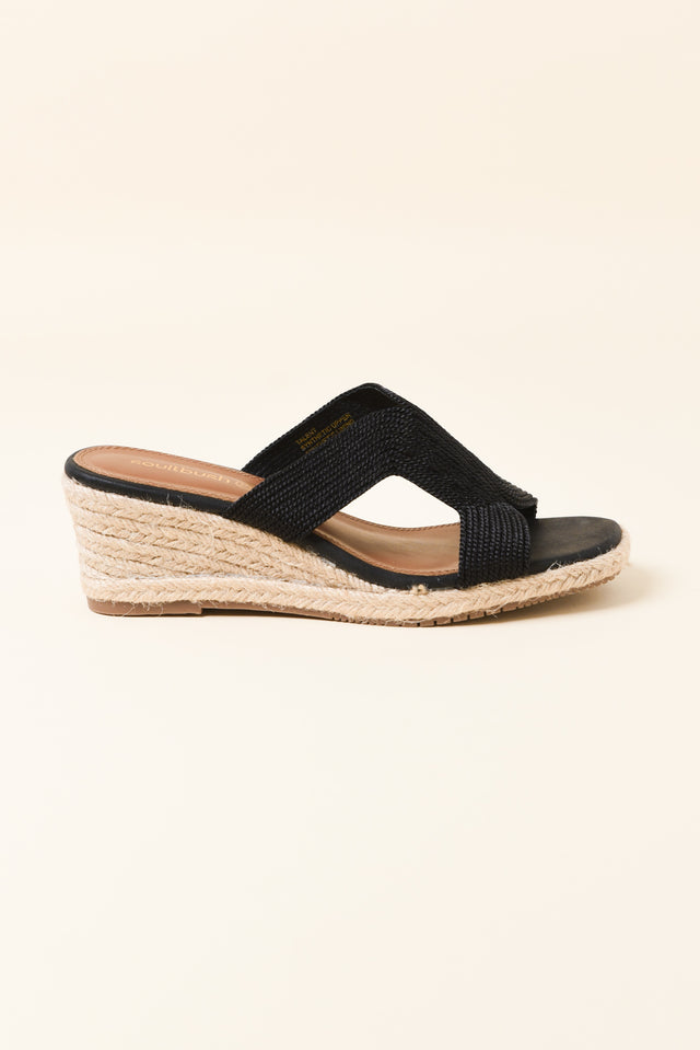 Talent Black Espadrille Wedge