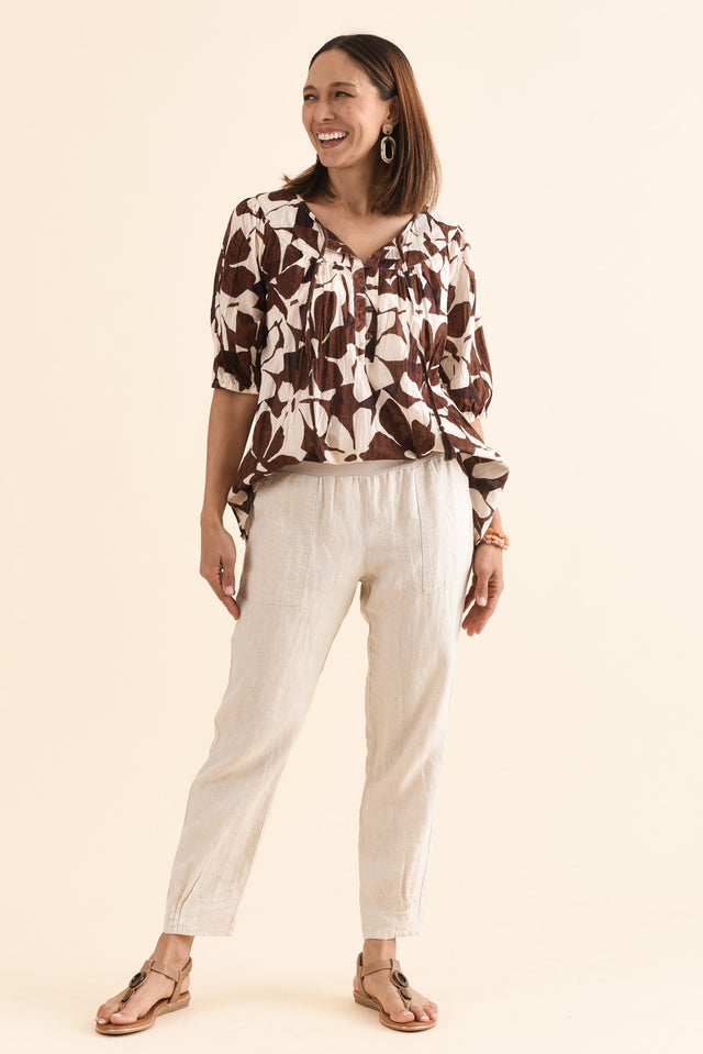 Tatum Beige Linen Pants banner image