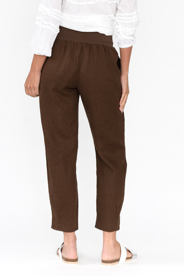 Tatum Chocolate Linen Pants image 5