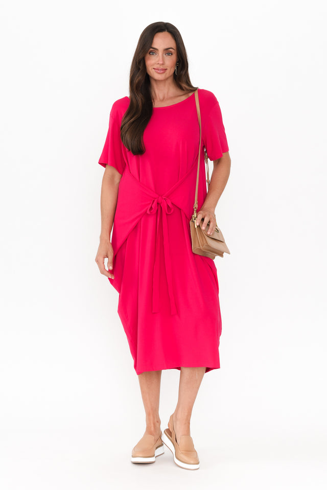 Tidal Raspberry Layered Bamboo Dress banner image