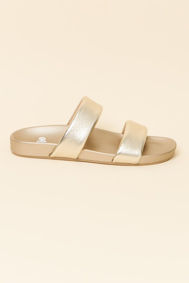 Tide Gold Leather Slide