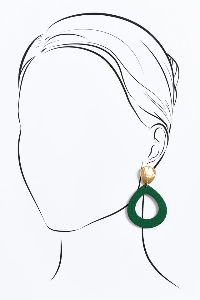 Tinsley Green Wood Earrings image 2