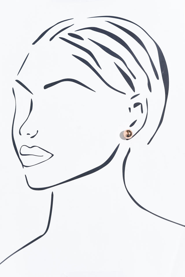 Tommy Rose Gold Stud Earrings