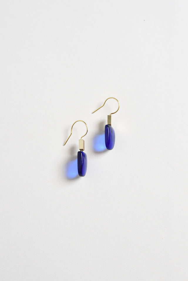 Toria Navy Stone Earrings