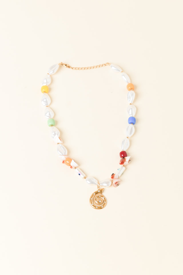 Torrance Gold Pearl Pendant Necklace image 1