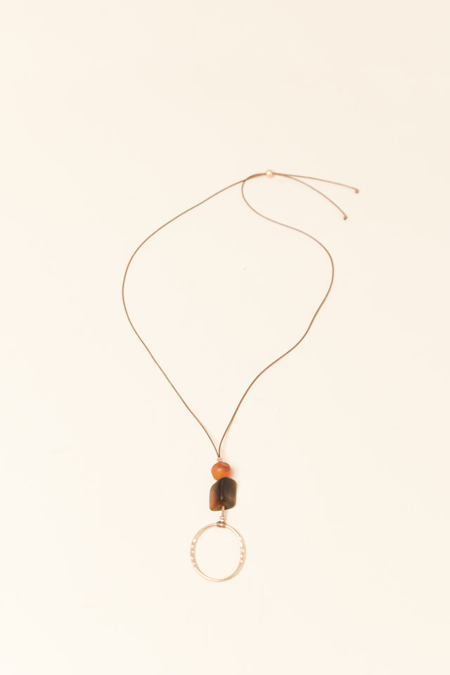 Treston Brown Resin Pendant Necklace