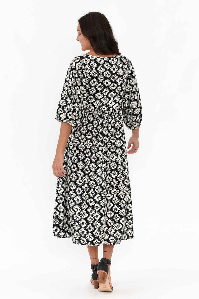 Trey Black Geo Midi Dress image 4