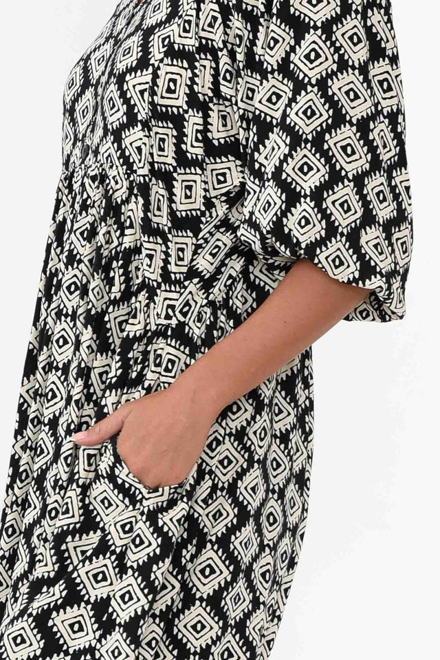 Trey Black Geo Midi Dress image 5