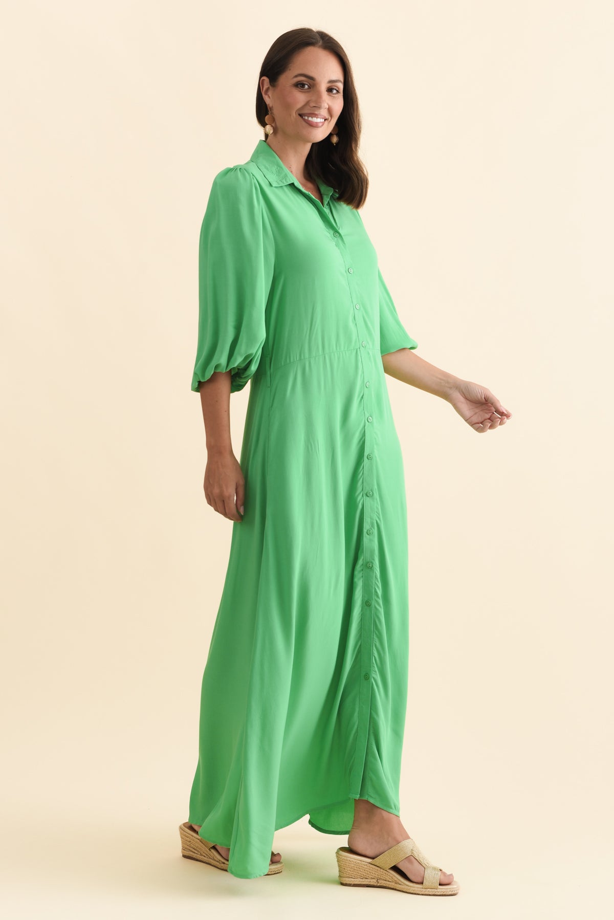 Trinity Green Tie Dress - Blue Bungalow AU