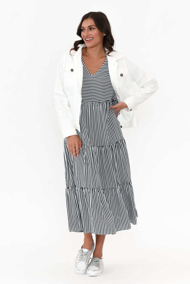 Tully Navy Stripe Maxi Dress banner image