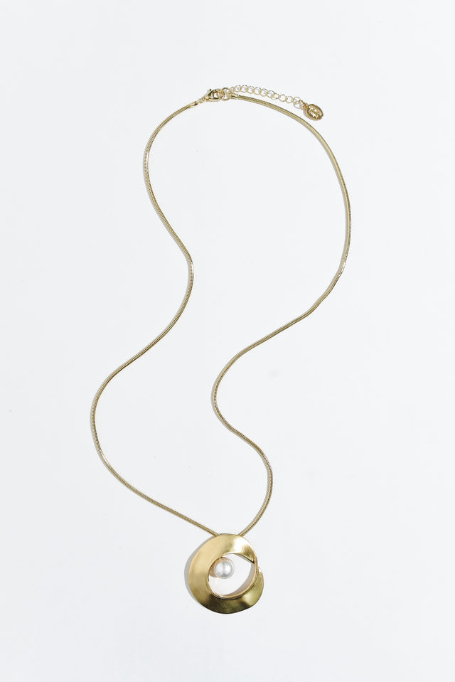 Valerie Gold Pearl Pendant Necklace