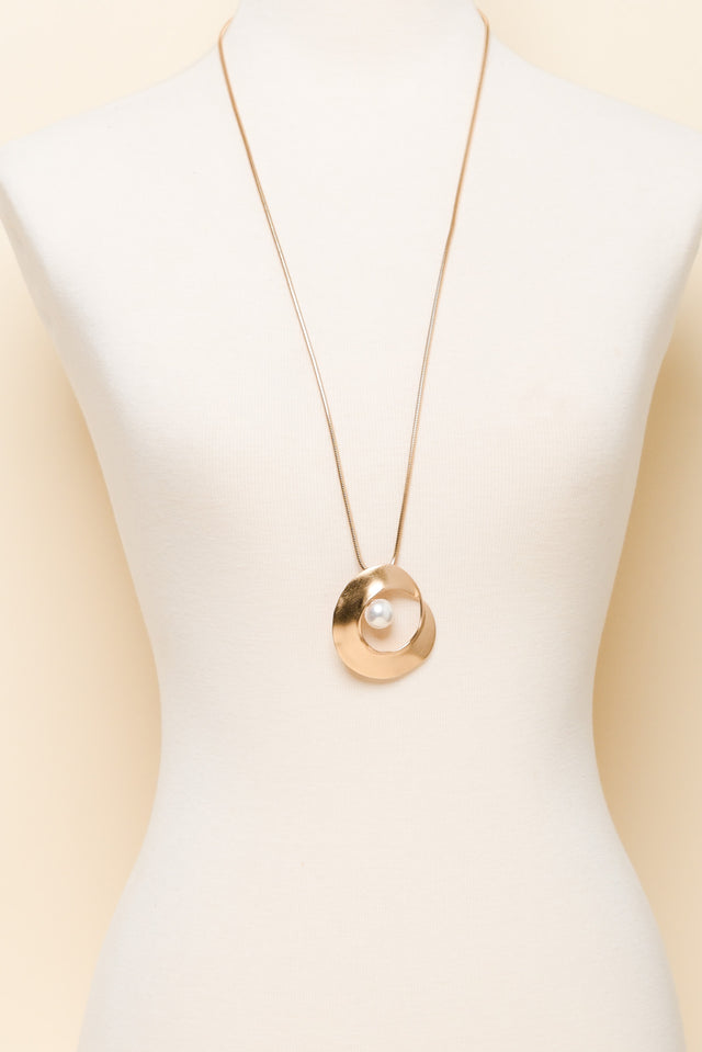 Valerie Gold Pearl Pendant Necklace