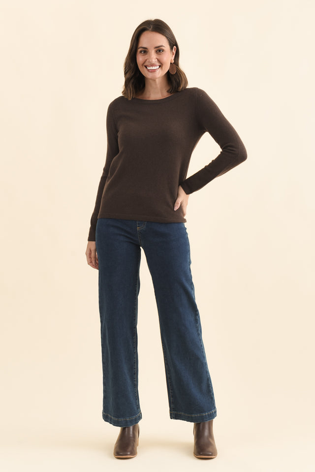 Valery Chocolate Wool Cashmere Jumper image 6