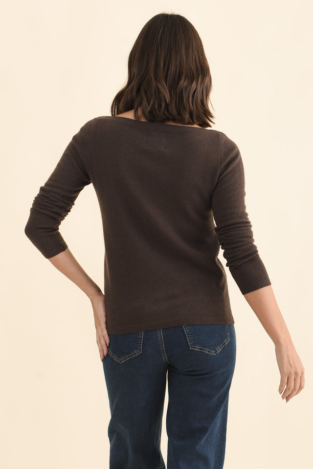 Valery Chocolate Wool Cashmere Jumper image 4