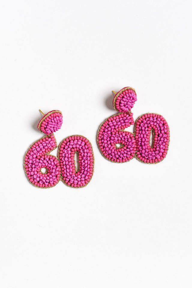 Vantia Pink Beaded 60 Earrings image 1