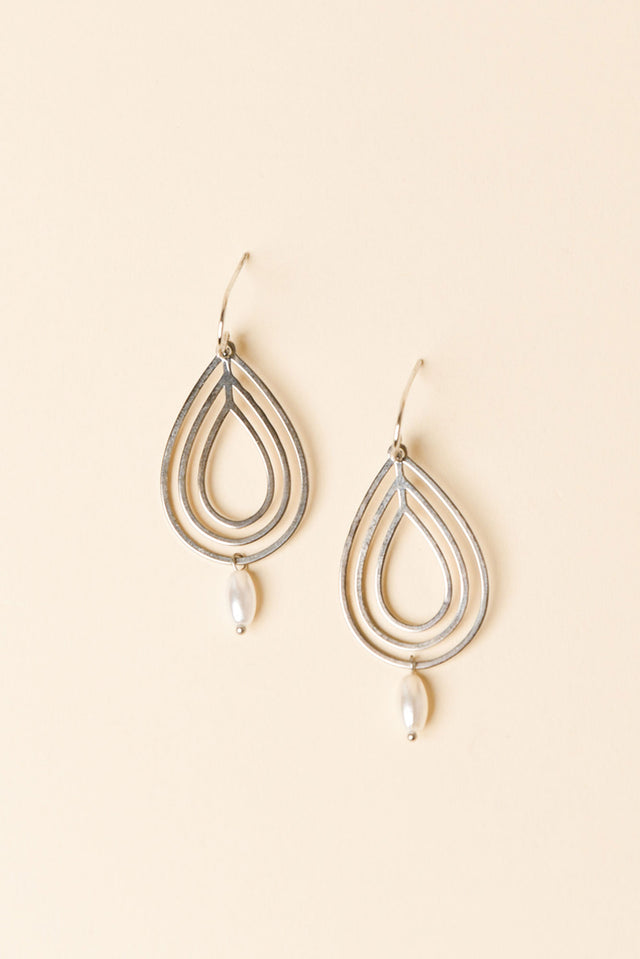 Verona Silver Teardrop Earrings image 1