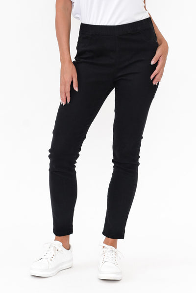 Verona Black Cotton Stretch Jeans