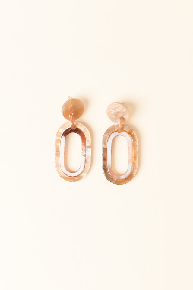 Via Bronze Oval Drop Earrings