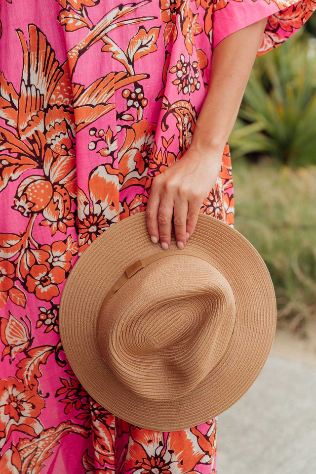 Voyager Caramel Travel Fedora