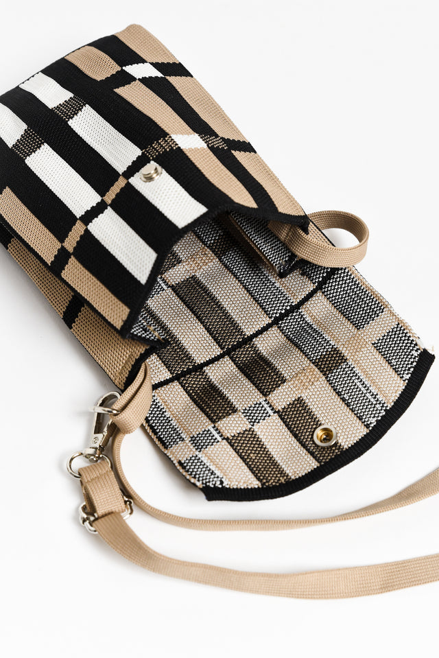 Waverly Black Check Phone Bag