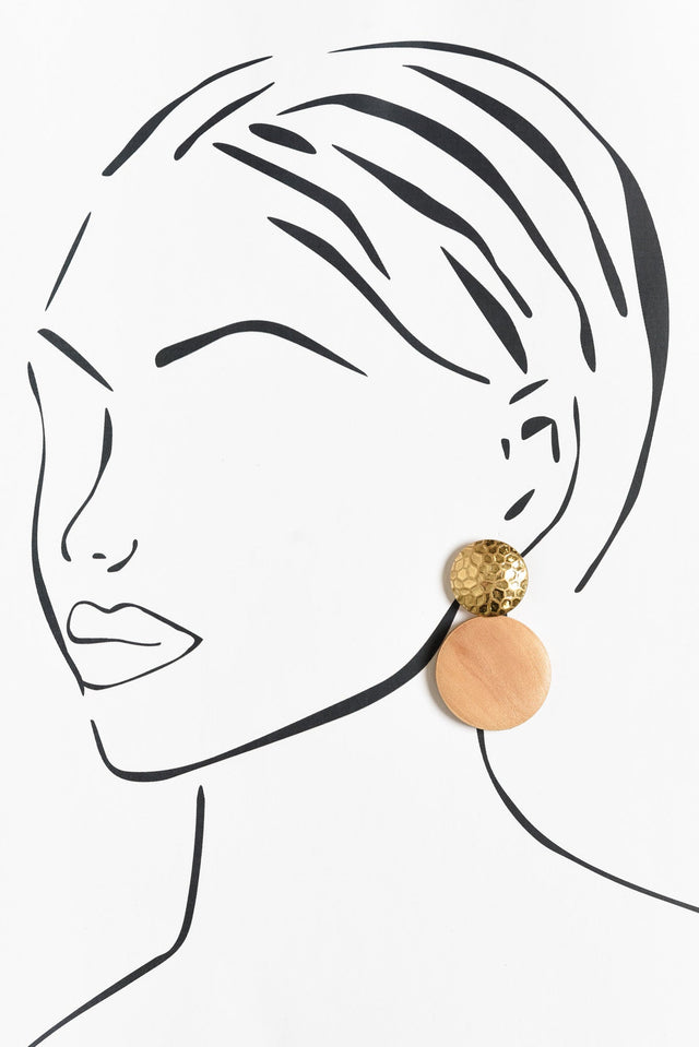 Wendell Wood Circle Earrings image 2