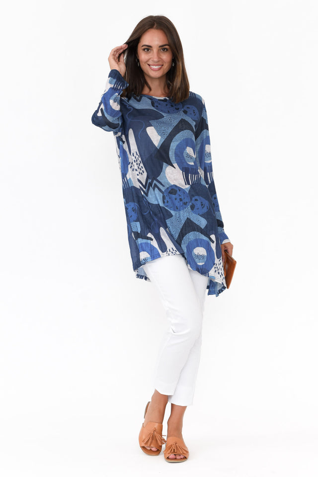 Wendy Blue Abstract Tunic banner image