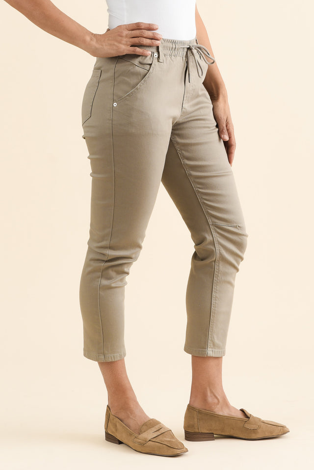 Whistler Stone Cotton Jogger Pants,brunette model,Side of Outfit,alt text|model:Cara image 3